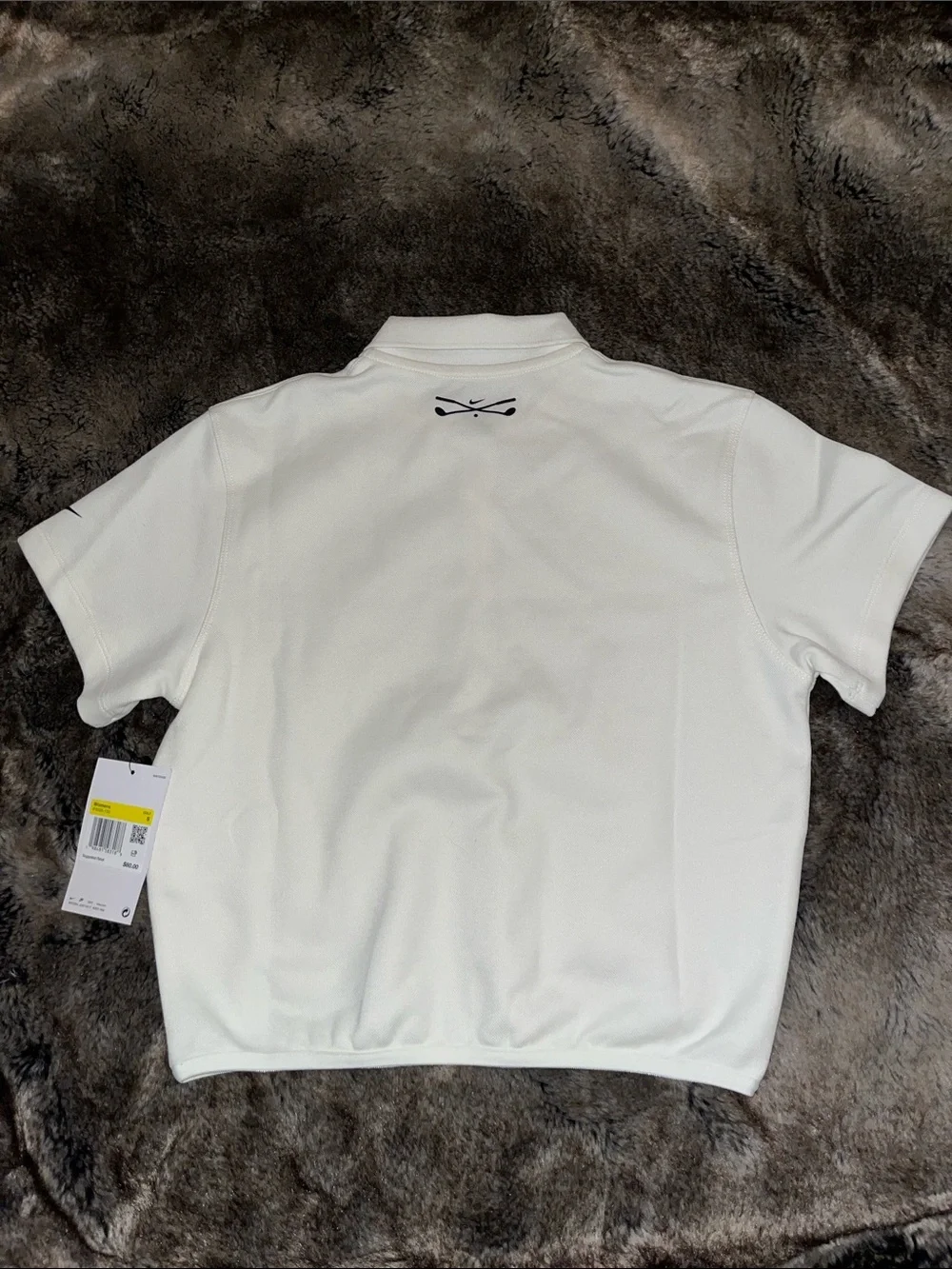 Nike Golf Cropped Polo Shirt Womens S Sail White IF8528 NWT $80